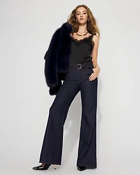 High-Rise Belted Wide-Leg Jean