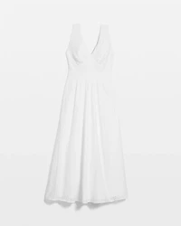 Eyelet Halter Midi Dress