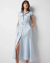 Floral Utility Shirt Dress