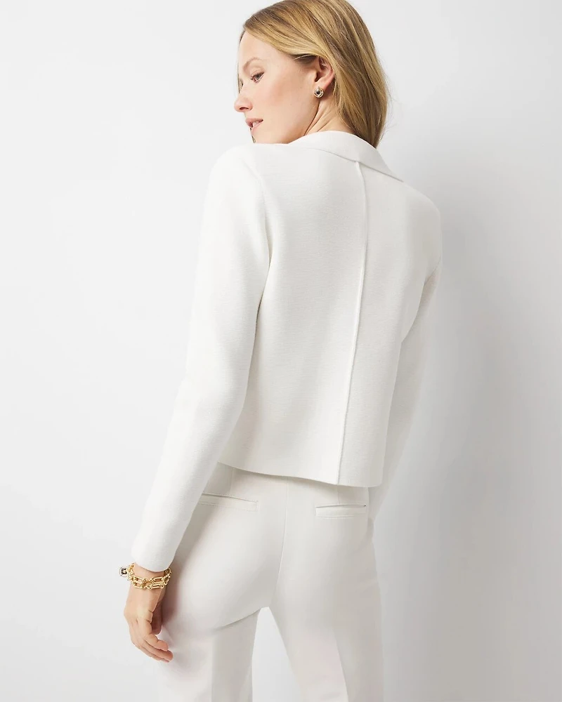 Cropped Sweater Blazer