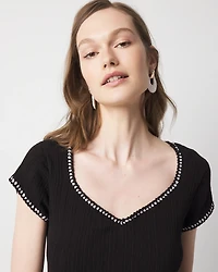 Braided Trim Sweater Dress