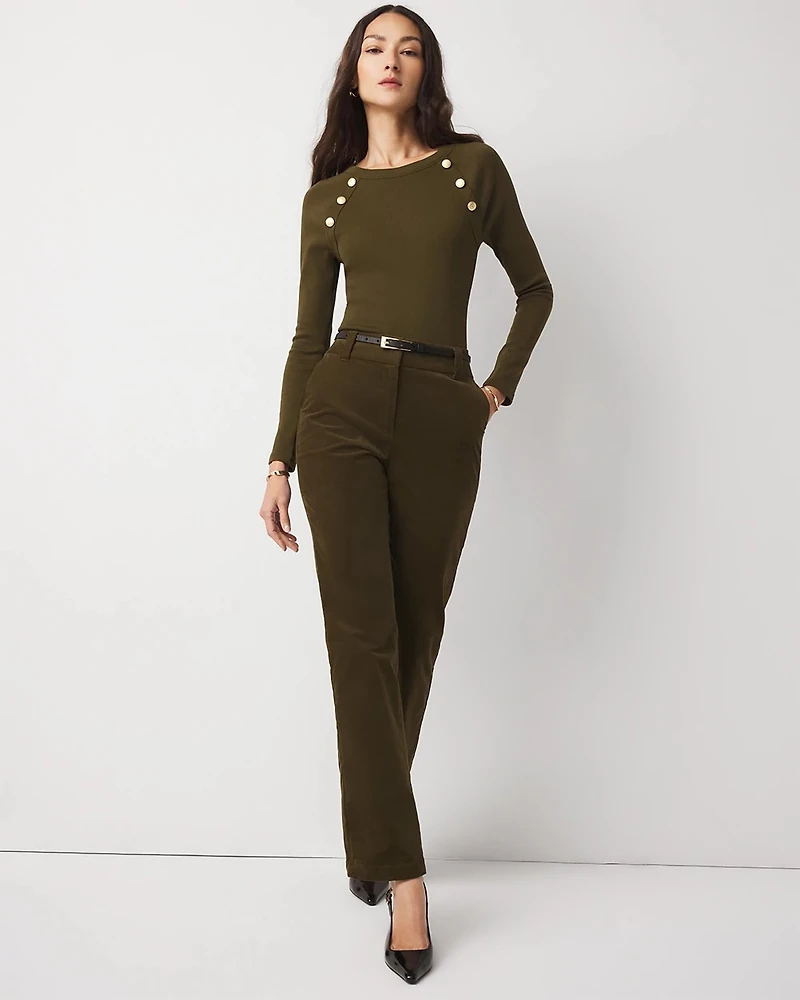High-Rise Riley Corduroy Trouser