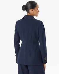 Petite Denim-Look Blazer