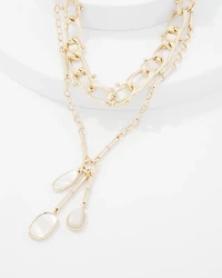 Mother of Pearl Charm Necklace