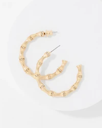 Textured Bamboo Hoop Earrings