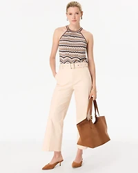 Metallic Knit Halter Tank