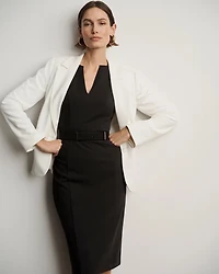 Petite Knit Crepe Sheath Dress