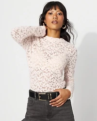 Textured Lace Mockneck Top