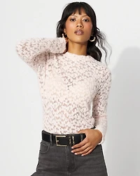 Textured Lace Mockneck Top