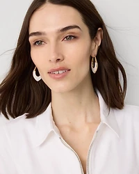 Mother of Pearl Hoop Earrings