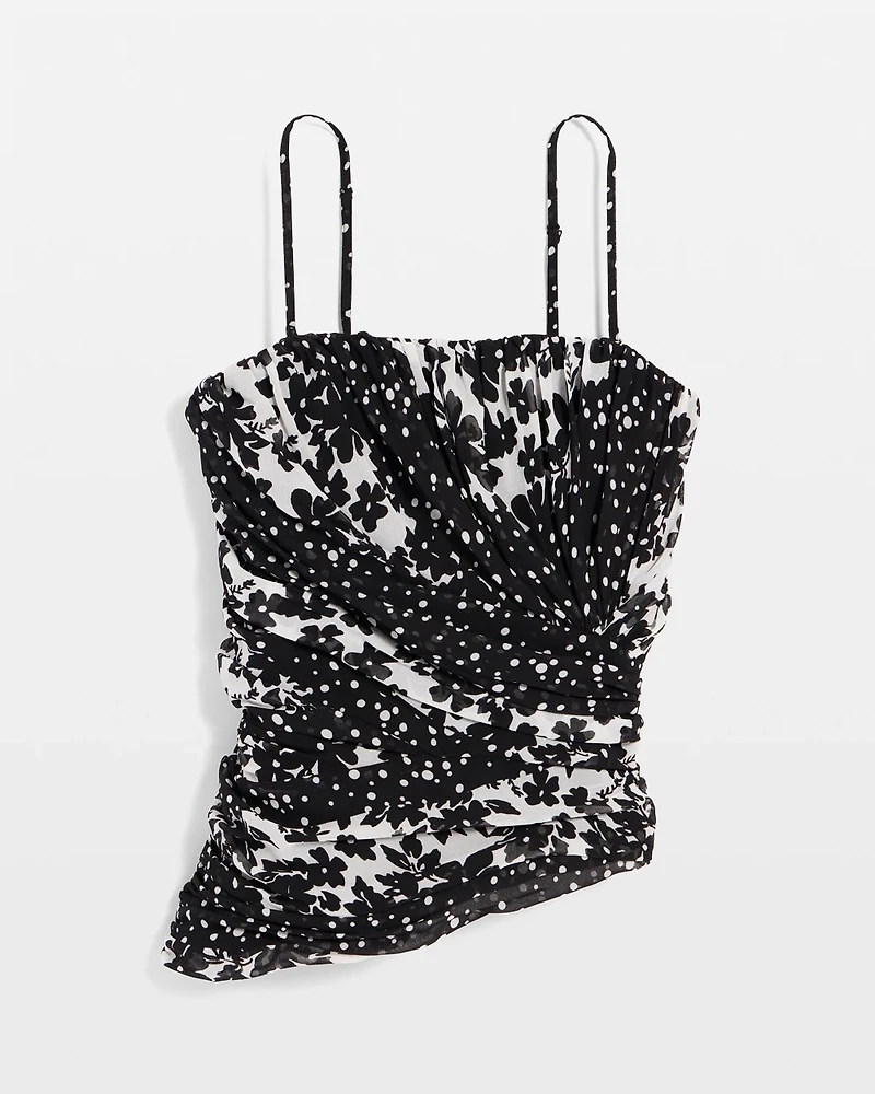 Draped Chiffon Bustier