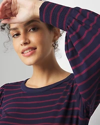Long Sleeve Tee with Smocked Cuffs