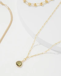 Olive + Gold Convertible Necklace