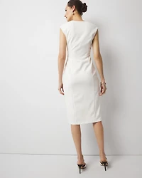 Petite Twist Detail Sheath Dress