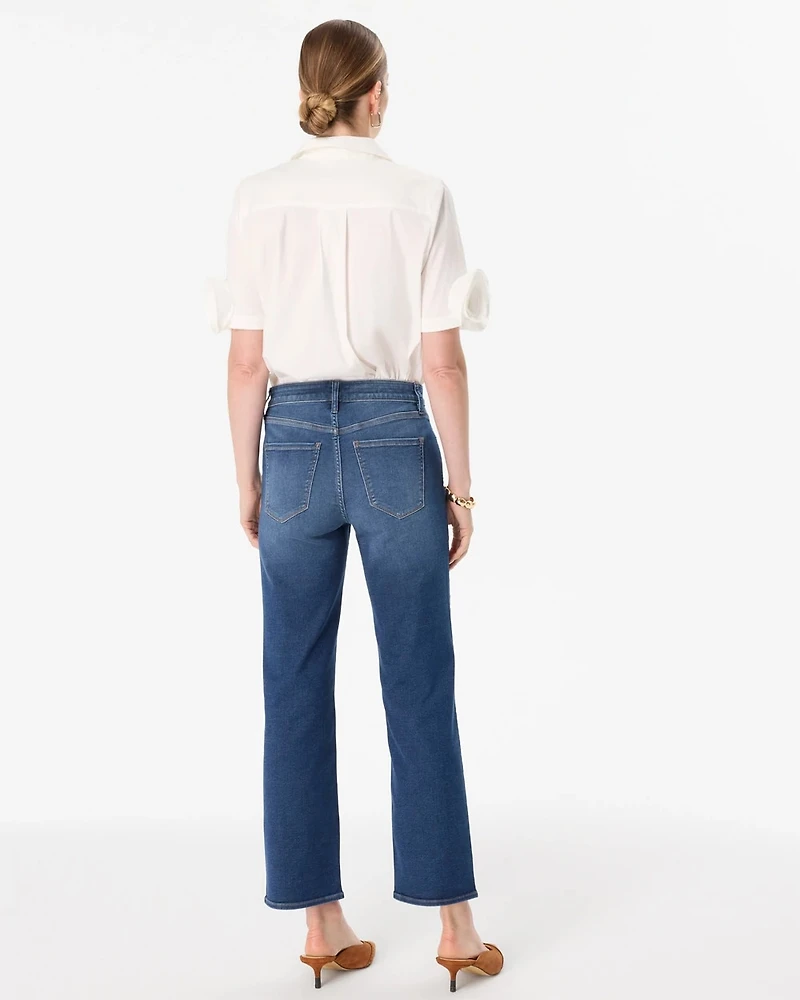 High-Rise Straight Ankle Ease Jean