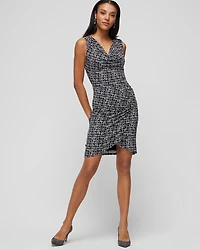 Sleeveless Matte Jersey Shirred Dress