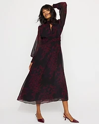 Floral Chiffon Maxi Dress