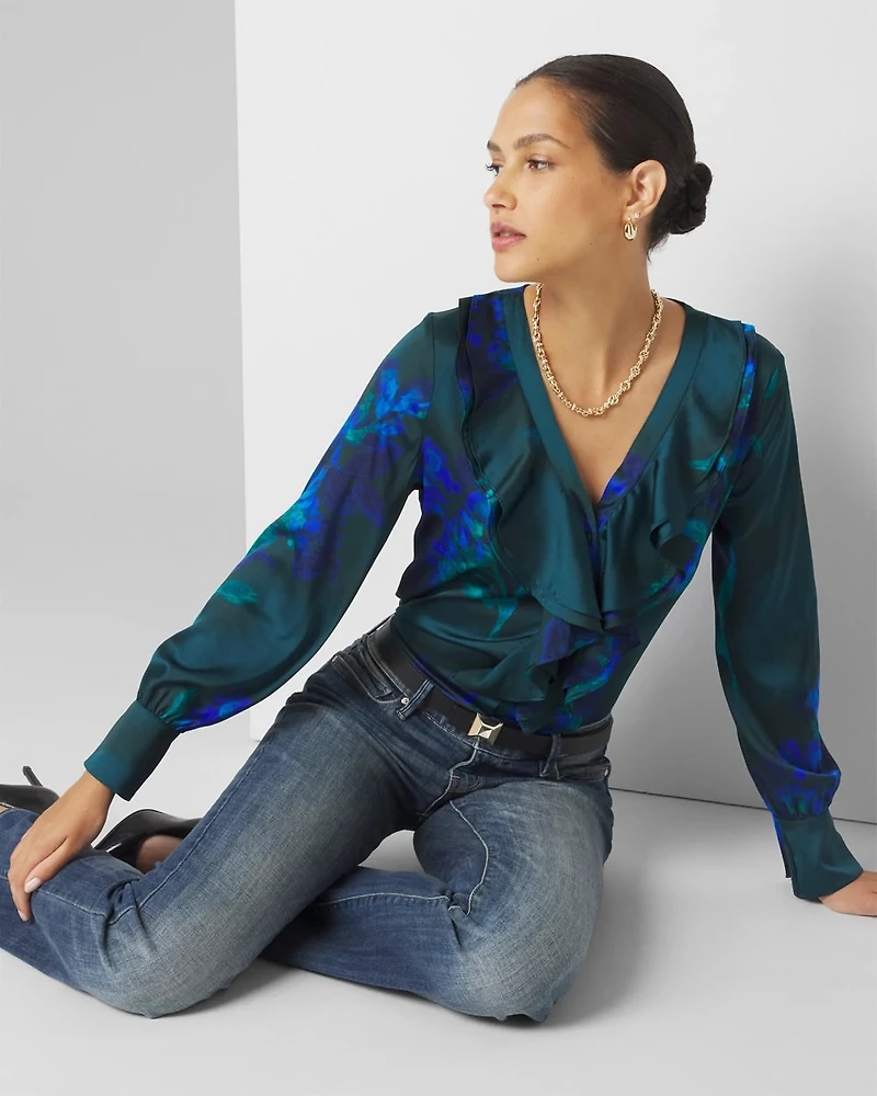 Ruffle Front Blouse