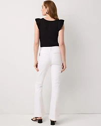 Cuffed High Rise Flare Jean