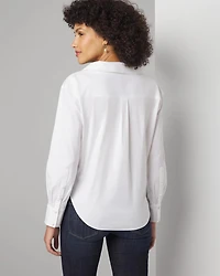 Cross Front Poplin Shirt