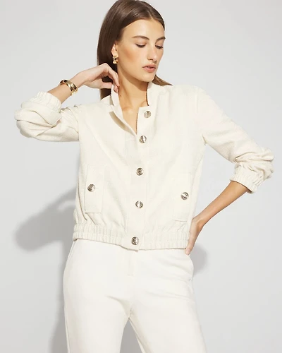 Tweed Bomber Jacket