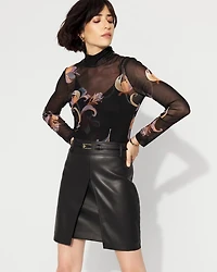 Tailored Faux Leather Skirt