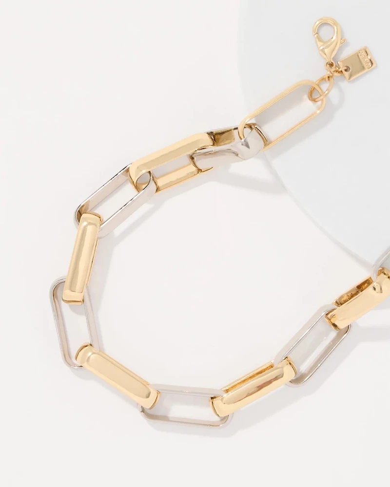 Mixed Metal Links Necklace