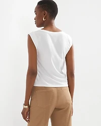 High-Rise Scoop Neck Tee
