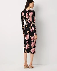 Sweetheart Neck Ruched Midi Dress