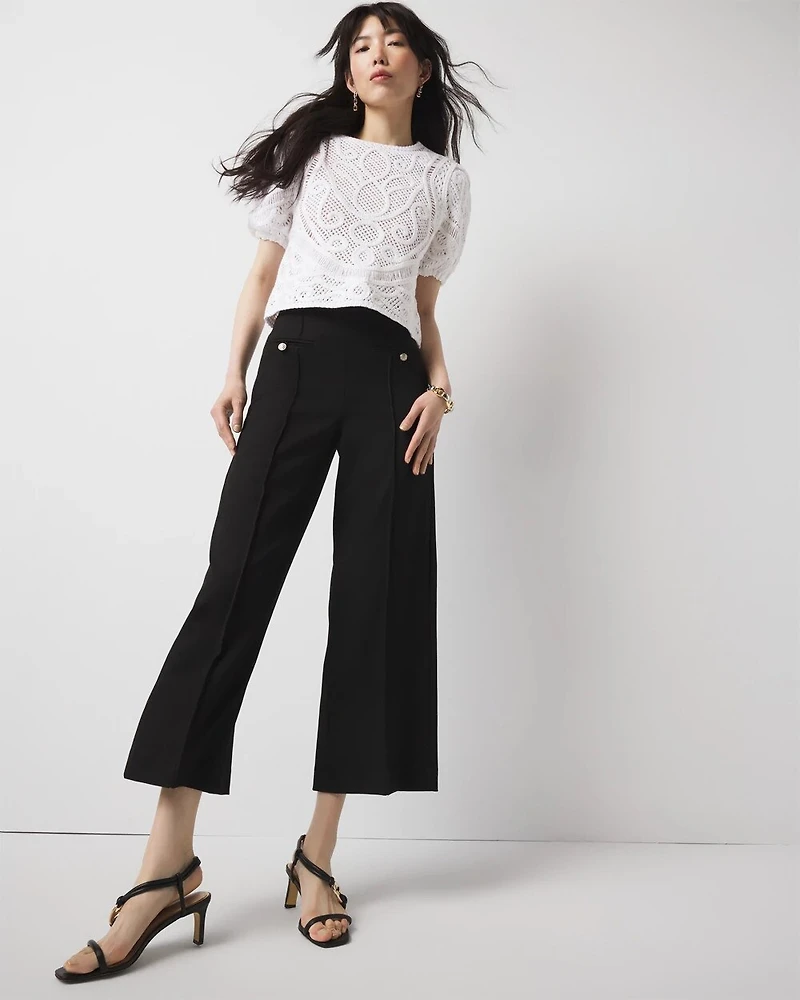 Cropped Wide Leg Pant