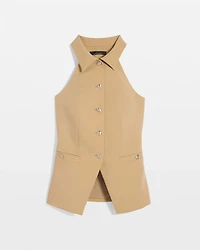 Collared Halter Vest