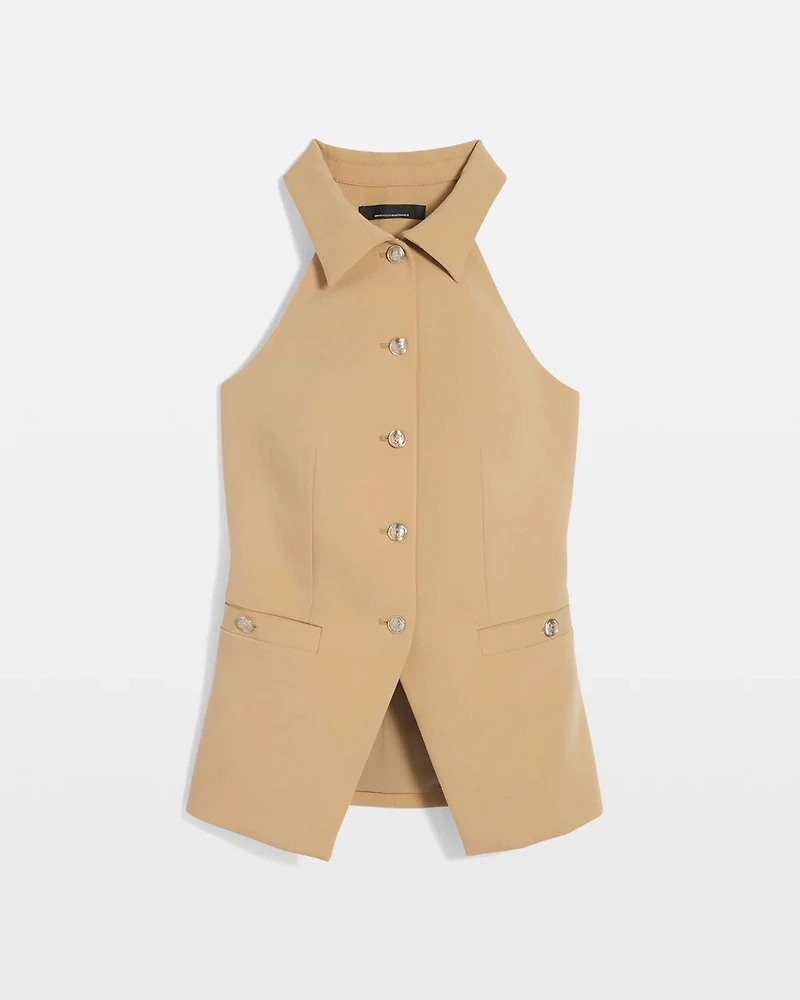 Collared Halter Vest