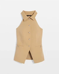 Collared Halter Vest