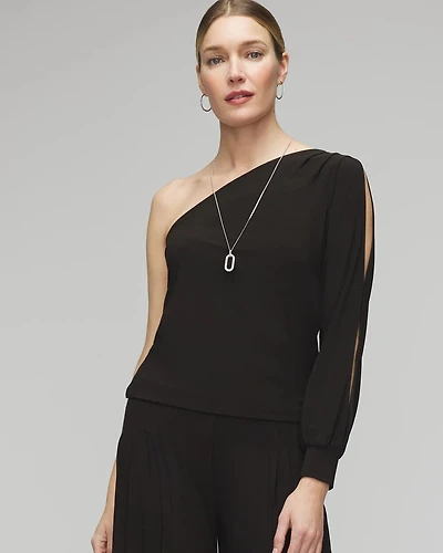 One Shoulder Matte Jersey Top