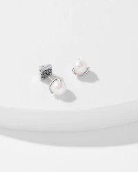 Glass Pearl Stud Earrings