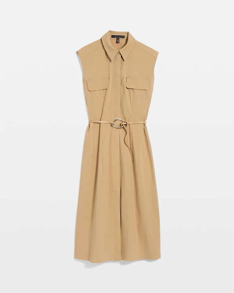 Belted Midi Shirt Dress