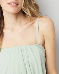 Petite Strapless Drape Gown