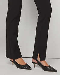 Slim Scuba Pants with Ankle Slits