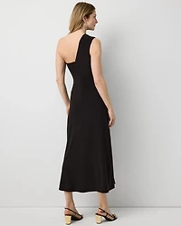 One-Shoulder Matte Jersey Dress