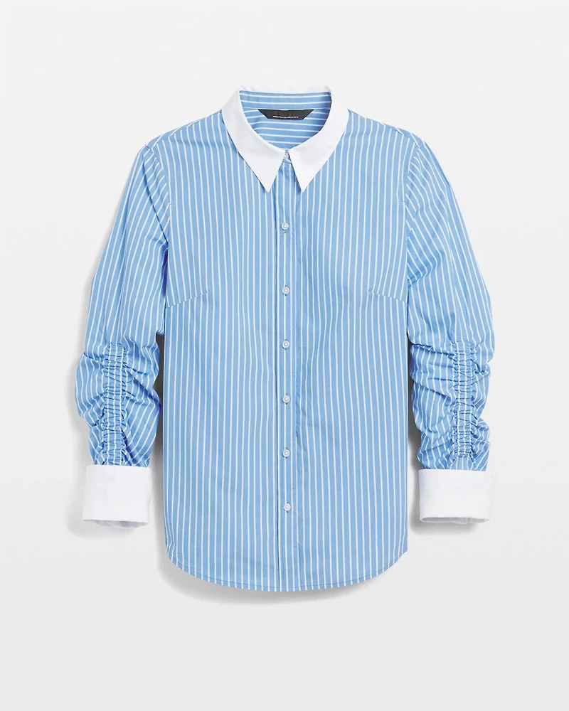 Cuffed Poplin Shirt
