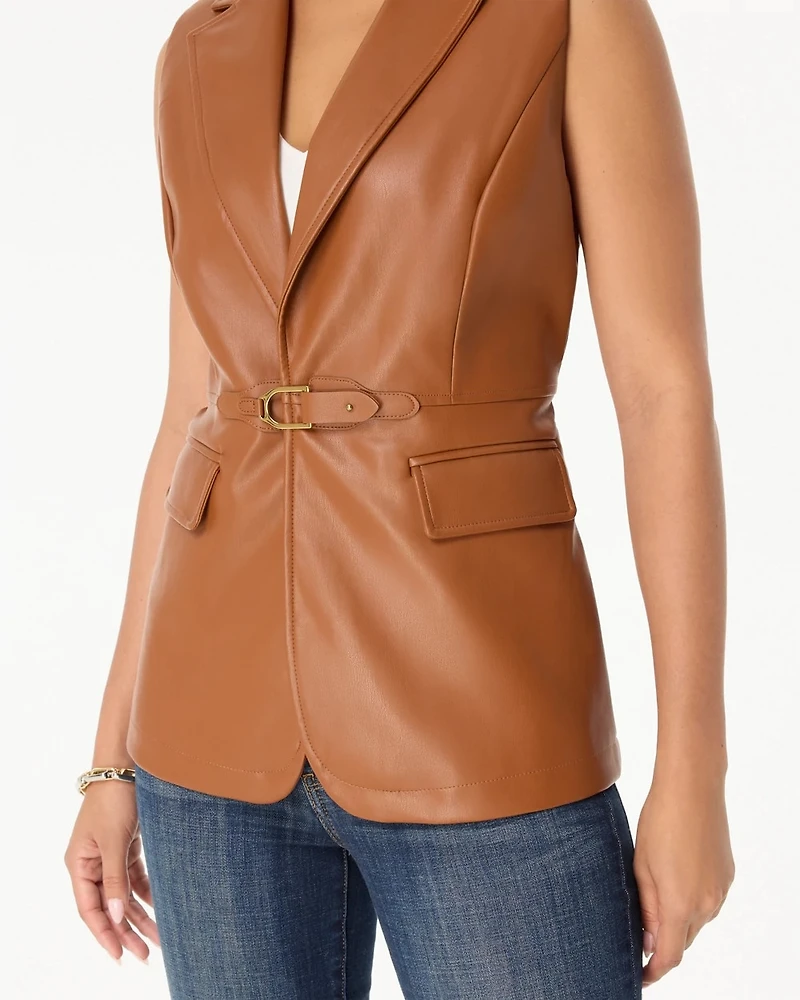 Faux Leather Vest