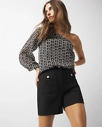 One-Shoulder Embroidered Blouse