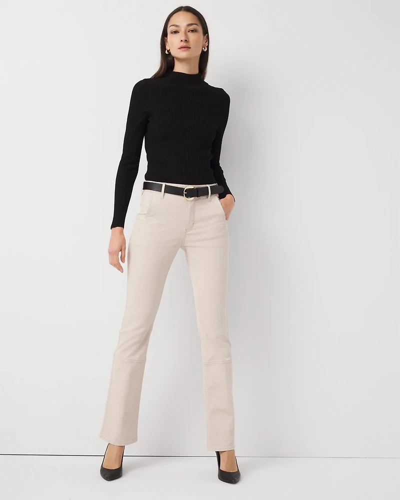 Pret Zip Hem High Rise Bootcut Jean