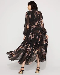 Petite Chiffon + Lurex Maxi Dress