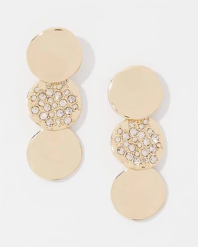 Pavé Discs Earrings