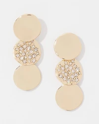 Pavé Discs Earrings