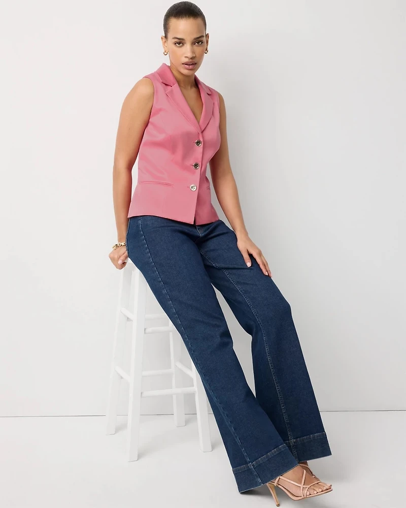 Petite Single-Breasted Vest