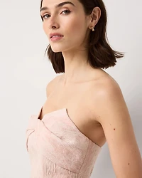 Jacquard Strapless Mini Dress