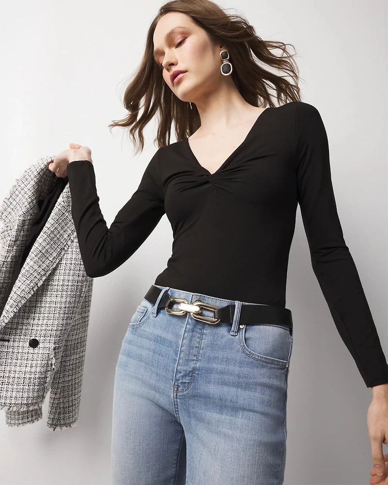 Twist-Front Bodysuit