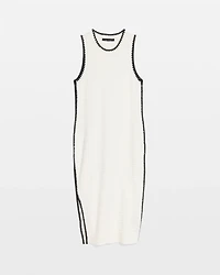 Contrast Trim Sweater Dress